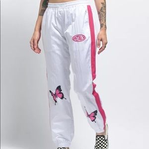 Petals by Petals & Peacocks - Butterfly White Track Pants